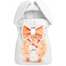 Конверт "Зайка" принт "Зайка в Сердечках" Флис Деми